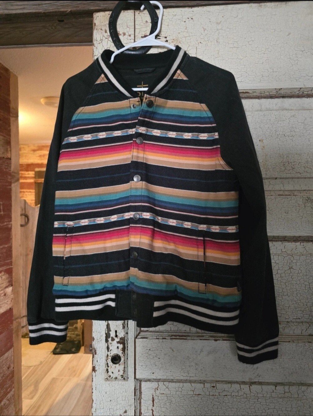 StS Ranchwear Western Aztec Sarape Varsity Jacket Large
